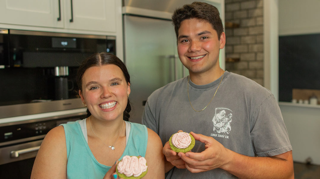 Strawberry Matcha Cookies with Anthony