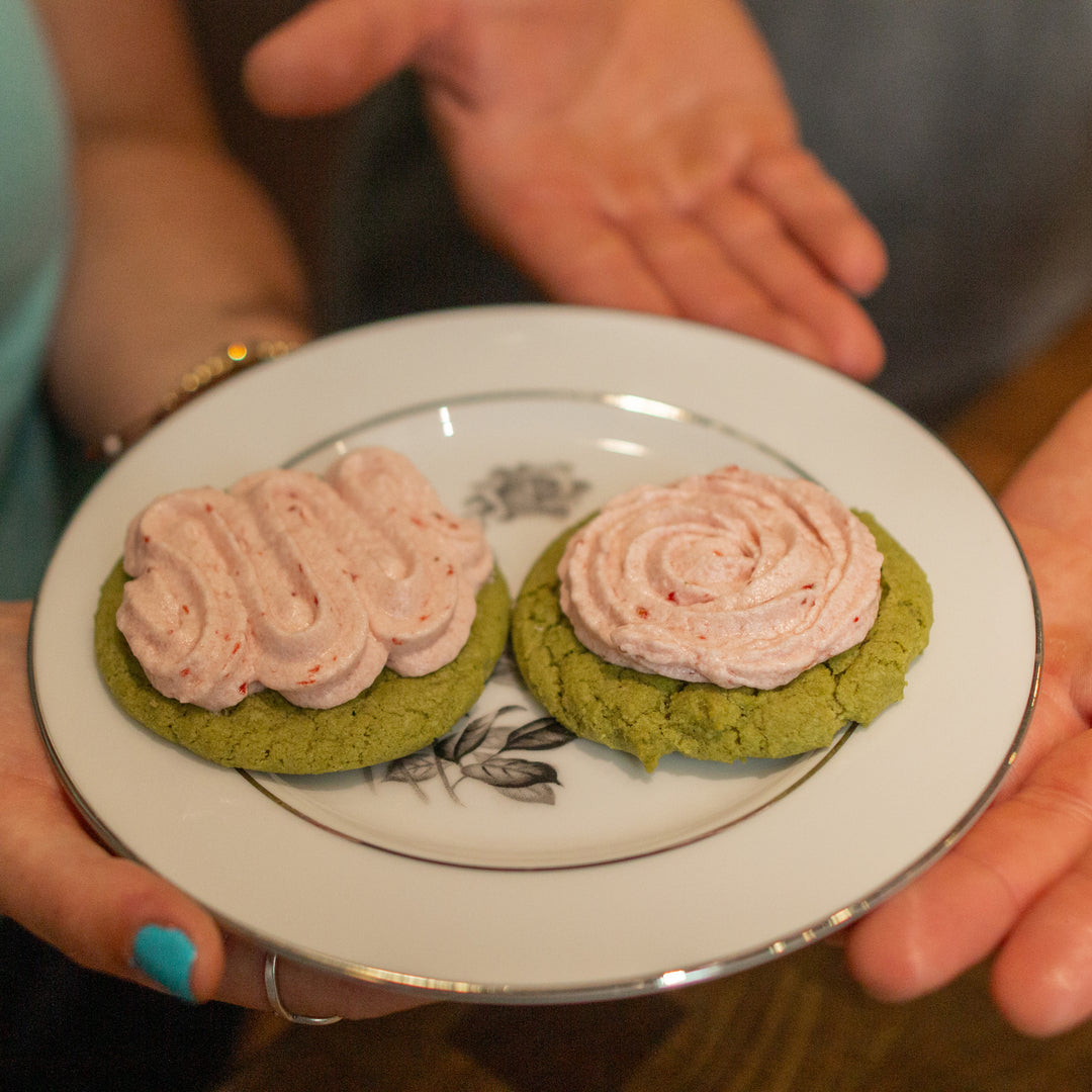 STRAWBERRY MATCHA COOKIES